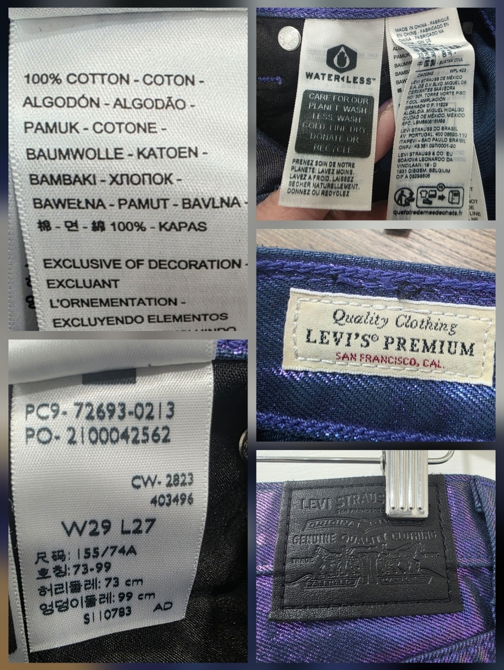 LEVI'S® Ribcage Straight Ankle Jeans Purple Size 29 - Picture 15 of 15